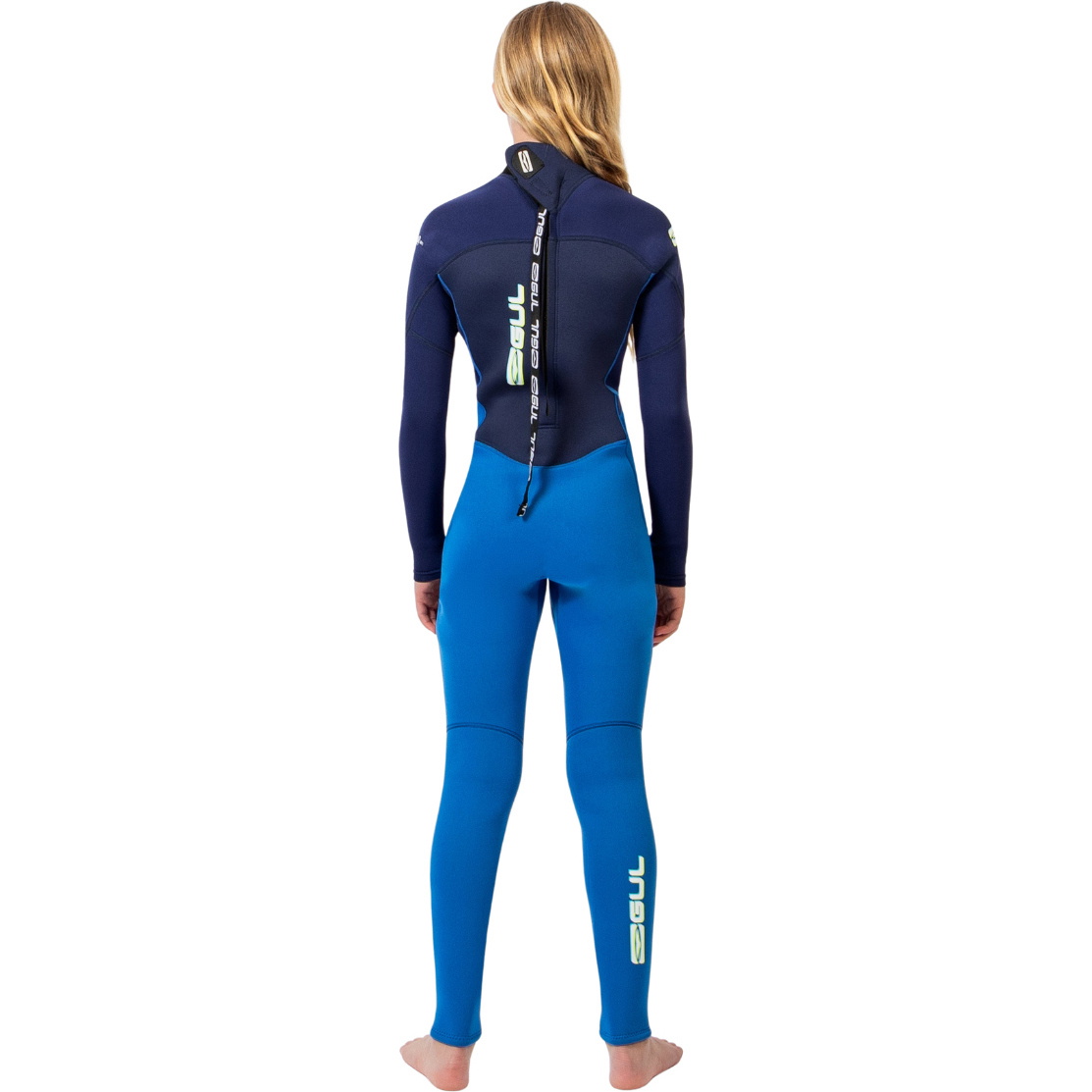 2026 Gul Junior Response Natur 3/2mm Flatlock Back Zip Wetsuit RE1322-BLBL - Blue